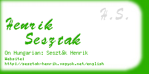 henrik sesztak business card