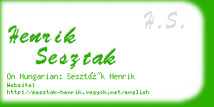 henrik sesztak business card